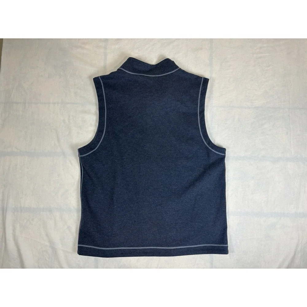 Wilkens Bros Vest Mens M Blue Full Zip Heritage Collection Layering Casual Golf
